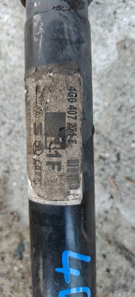 Audi q5 sq5 3.0 a6 4g 4g0407271f привідний вал передня перед ліва права Зі Шроту