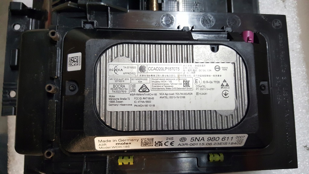 фото №12, Пепельница бардачок зарядное устройство индукционная skoda superb iii 3v1863071