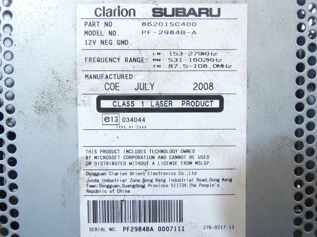 фото №9, Радио cd subaru forester 3 iii sh 86201sc400