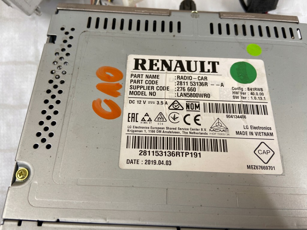 фото №2, Renault trafic iii радіо дисплей 281153136r