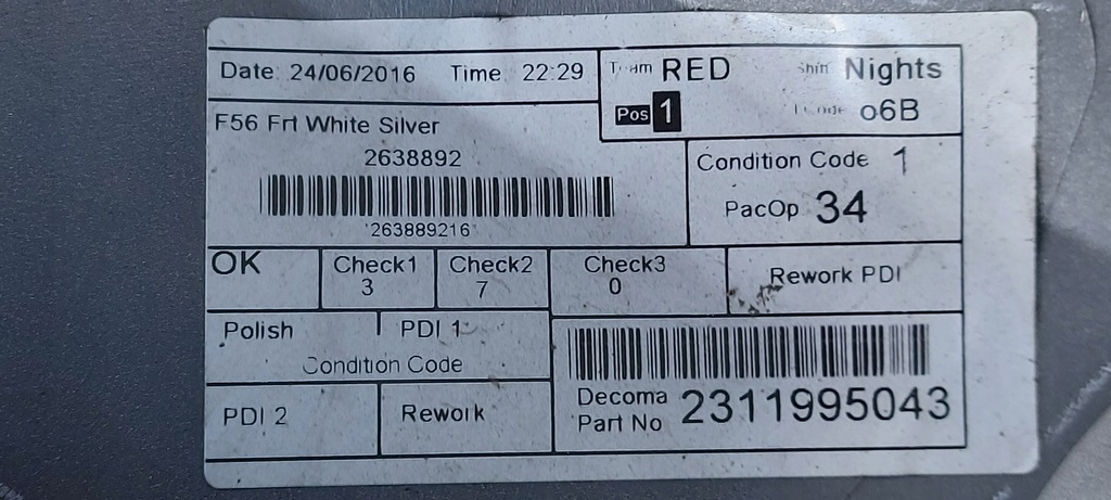 фото №6, Mini cooper one f56 бампер перед white silver