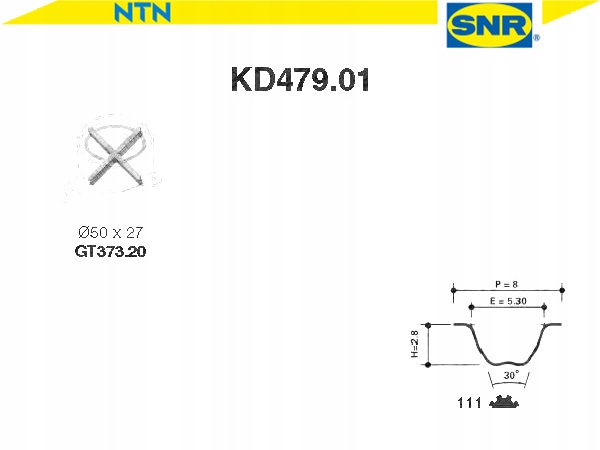 фото №2, Комплект - набір ремінь розподільного валу [snr]