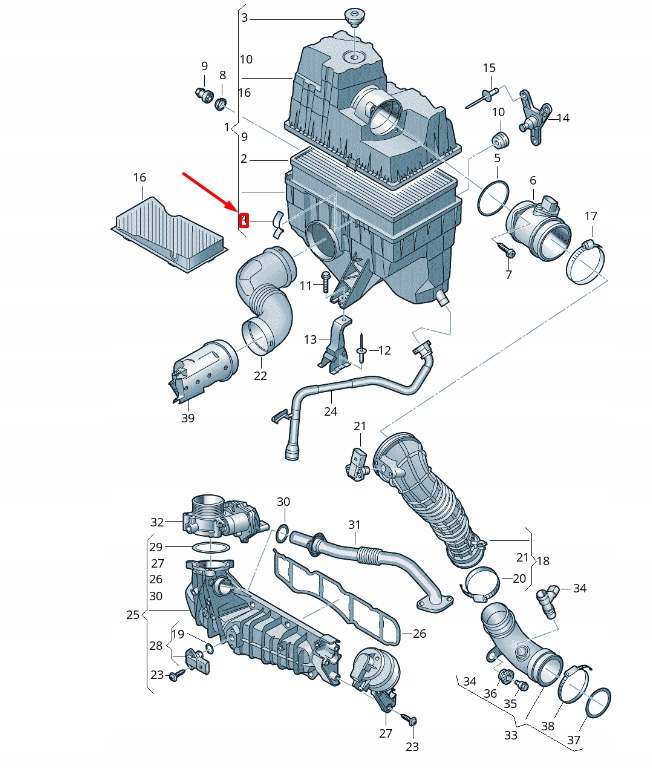 фото №10, Vw transporter vi t6 air фільтр lock bar 7e0129788