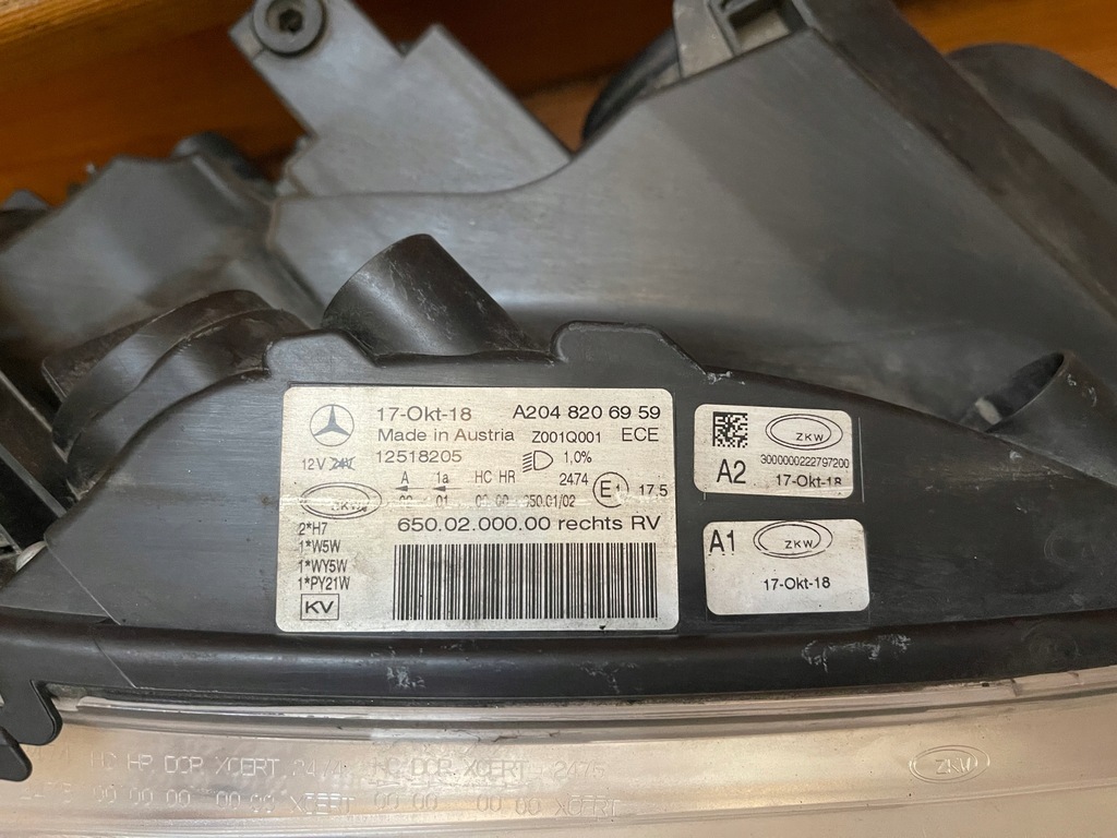 фото №6, Mercedes glk w204 x204 лампа передня права europa