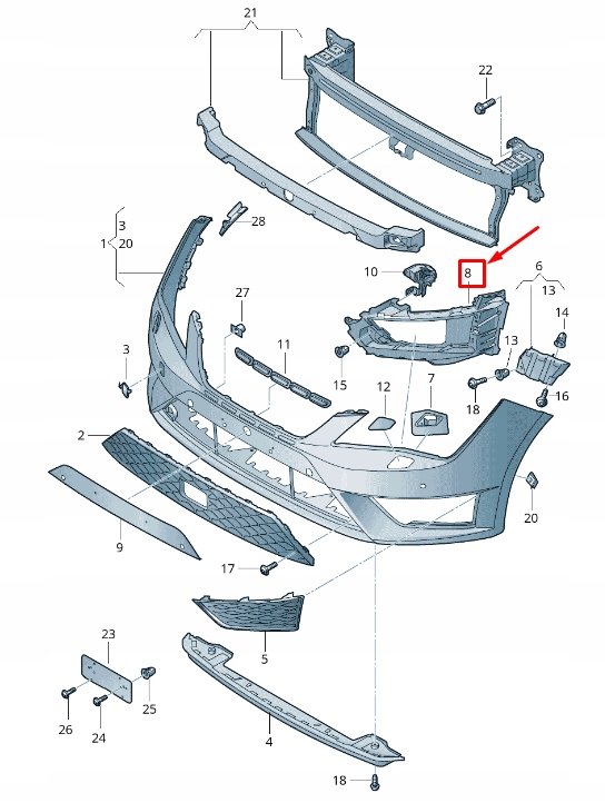 фото №2, Seat leon 5f left фара кронштейн 5f0807349a