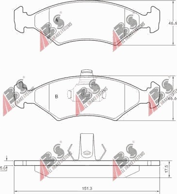 фото №2, Гальмівні колодки гальмівні перед ford fiesta 1995-2002