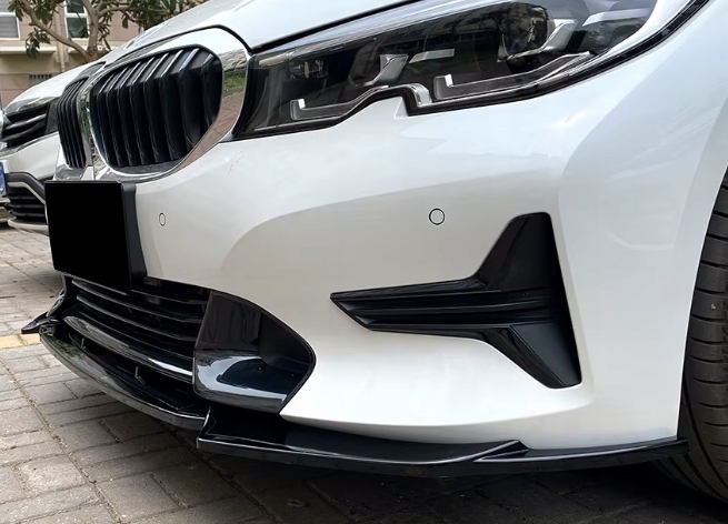 фото №9, Накладка бампера обычного сплиттер чёрный bmw g20 g21 przedlift 2019-2022