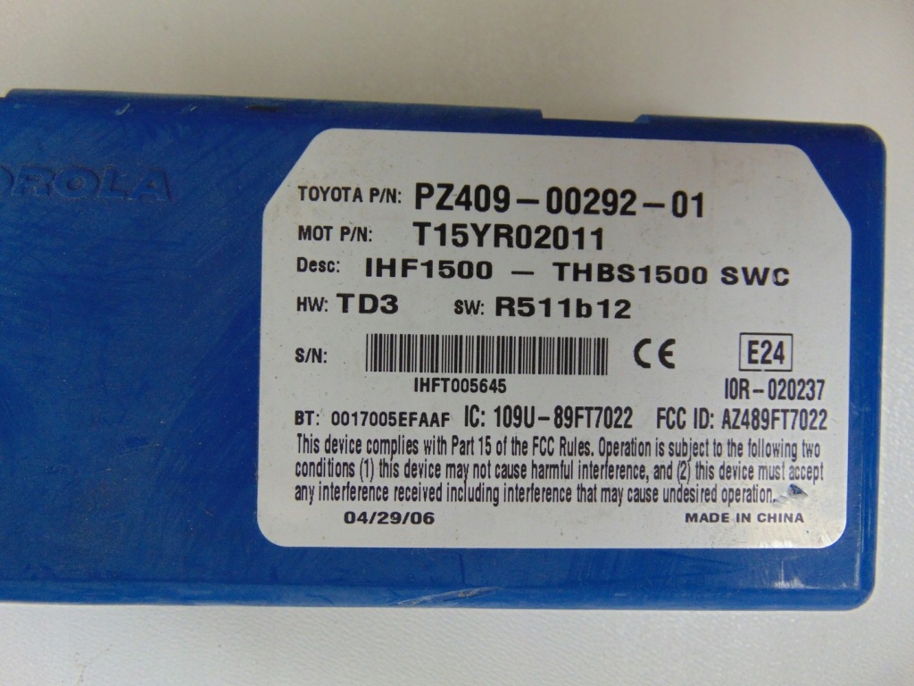 фото №14, Радио заводской toyota rav4 iii 86120-42220 модули pz409-00292-01 полный