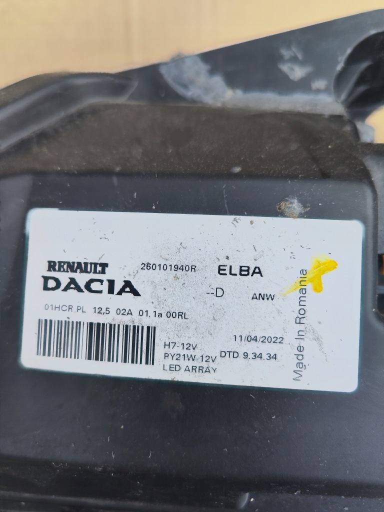 фото №11, Dacia sandero iii jogger права лампа перед full led передня 260101940r