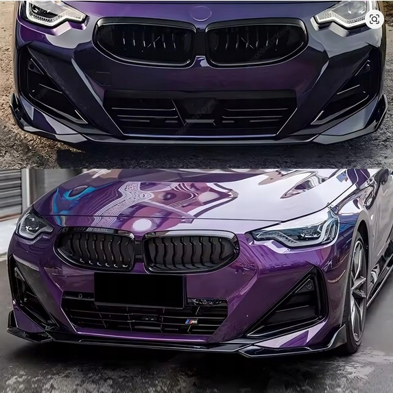 фото №11, Накладка спліттер перед bmw g42 seria 2 2021+ спойлер передня чорний