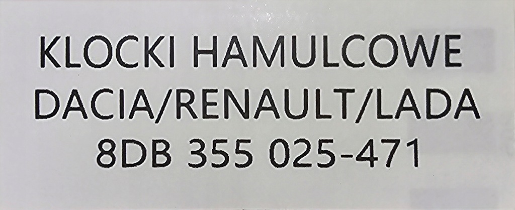 фото №5, Nowe тормозные колодки тормозные renault clio / dacia logan / sandero - 8db355025-471