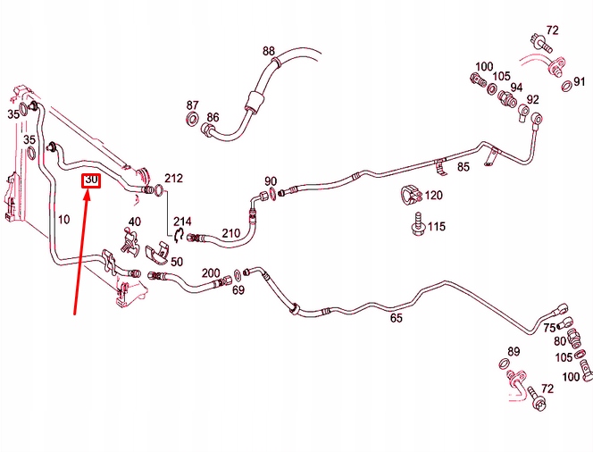 Mercedes-benz e w211 нижний шланг масляный a2112700027 оригинальный Киев