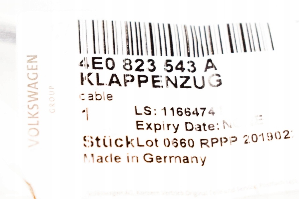 фото №7, Audi a8 4e передня капот відкривання кришки трос блокування nowa оригінальна