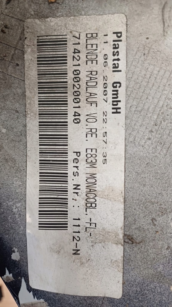 фото №5, Bmw x3 e83 молдинг крыла m-pakiet задняя правая