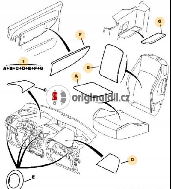 фото №5, Peugeot 1007 набор накладок внутренних 8845h7 pixel