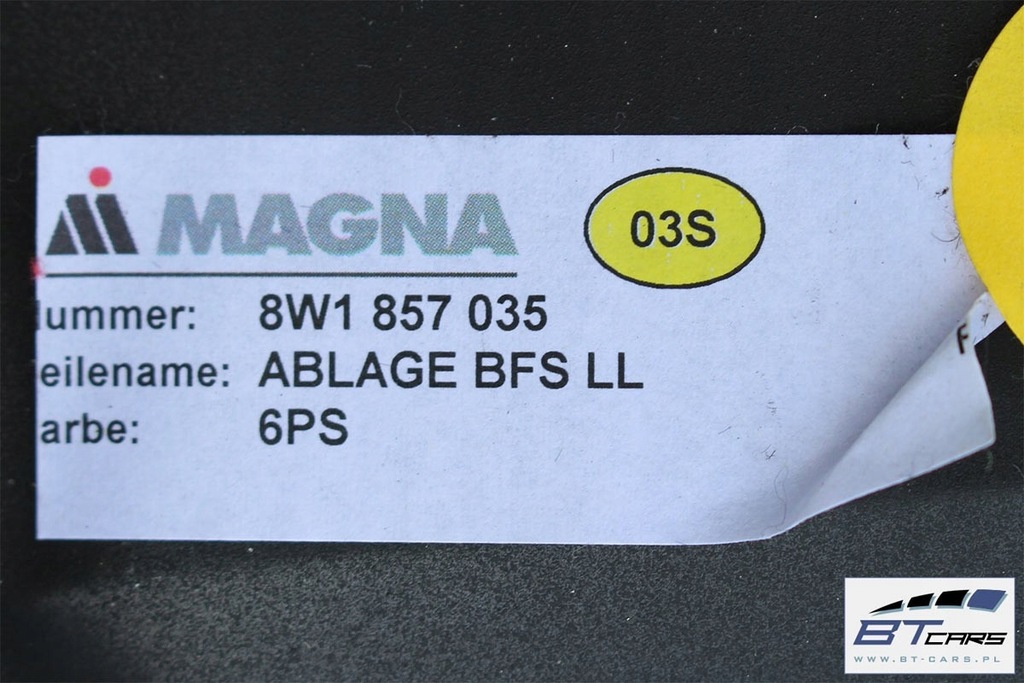 фото №12, Audi a4 a5 бардачок консолі правий 8w1857035 8w1857035b пасажира 6ps - чорний