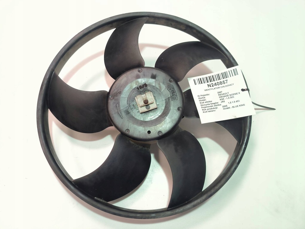 фото №1, Вентилятор радіатора 10p0023 renault megane scenic ii