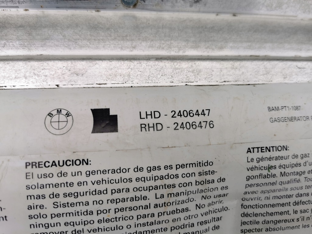 фото №10, Bmw x5 e70 x6 e71 подушка подушка безопасности водитель пассажир 2406447 3051642