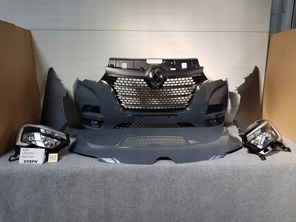 фото №1, Kompletny перед капот крила бампер лампи renault master iv