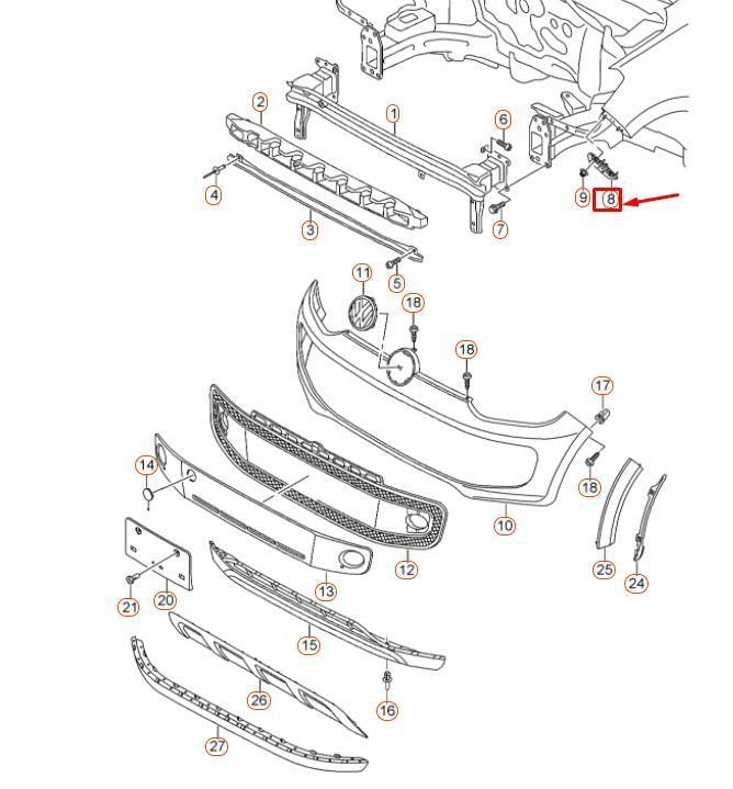 фото №10, Профіль напрямна vag оригінальний 1s0807184a