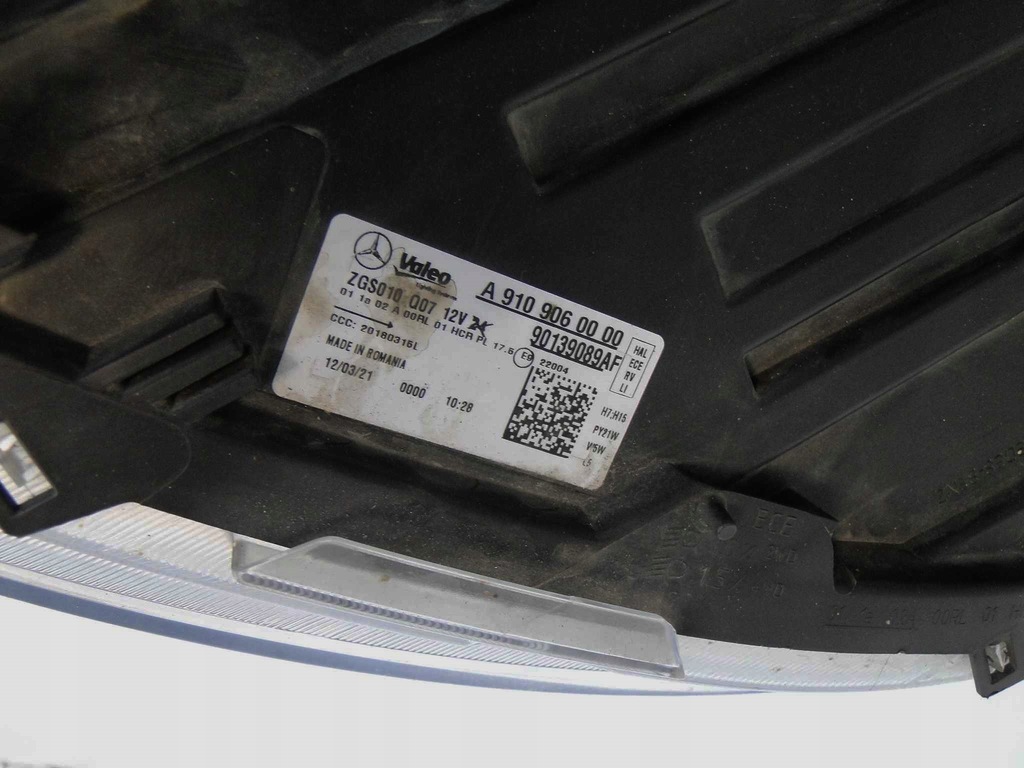 фото №11, Mercedes sprinter w910 910 лампа левая обычная h7