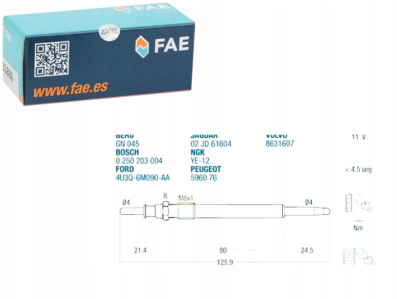 фото №1, Свеча накаливания [fae]