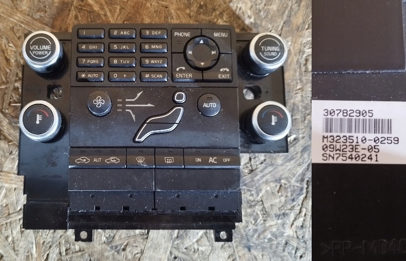 фото №1, Панель обдув радіо volvo s80 ii v70 iii 30782905 гарантія