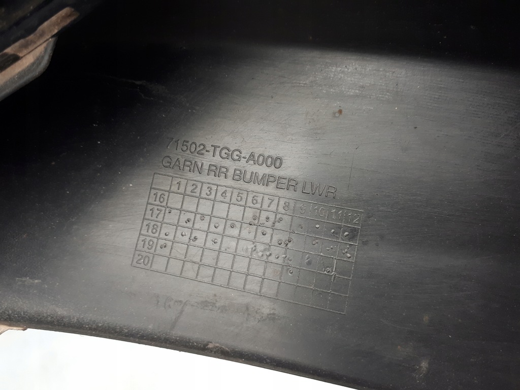 фото №11, Honda civic x hb 2017- 17- накладка бампера задняя