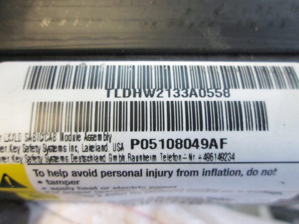 фото №8, Dodge charger 14r шторка безпеки ліва права бічна подушка безпеки