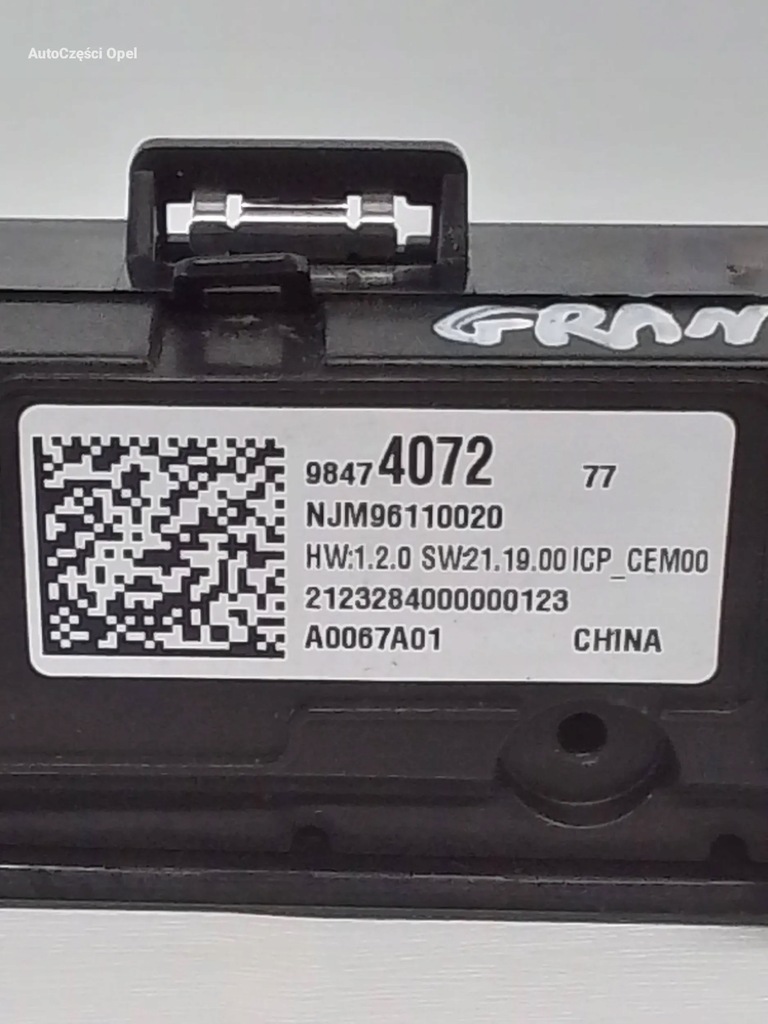 фото №3, Opel grandland x панель радио 98474072