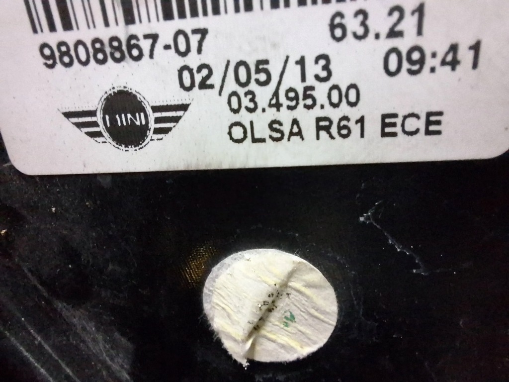 Лампа задний  левая mini paceman r61 12-16 eu Недорого