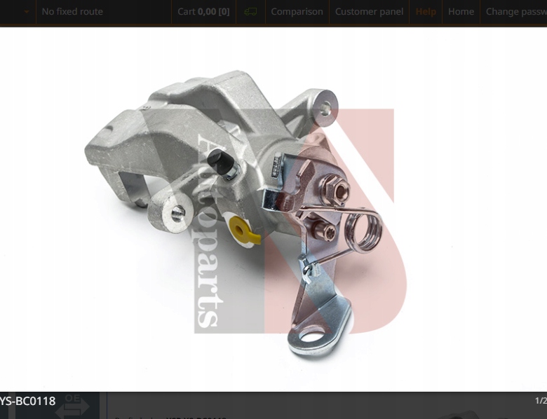 фото №1, Суппорт тормозной. задняя правый alfa romeo mito 955 08-