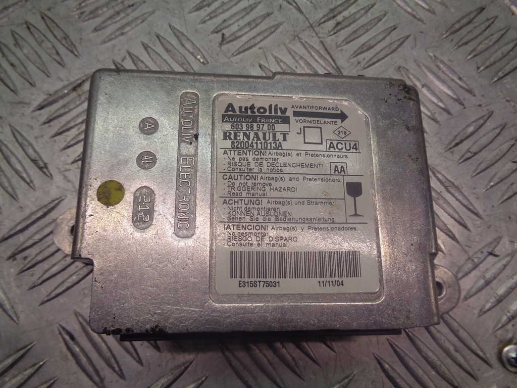 фото №3, Датчик подушка безопасности renault scenic ii 603989700