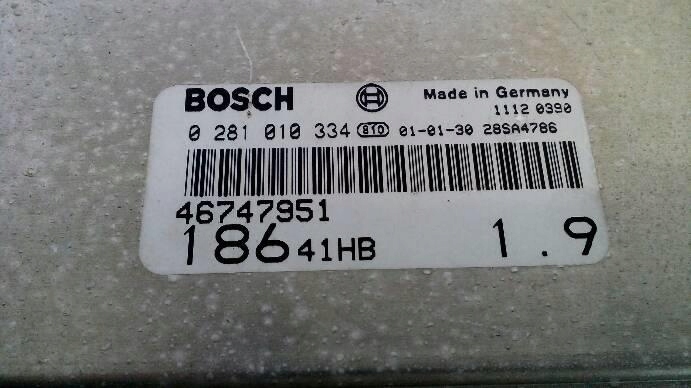 фото №10, Бортовий комп'ютер блок керування двигуна fiat multipla 46747951