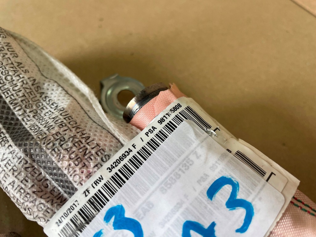 фото №6, Citroen c3 iii шторка безопасности левая подушка безопасности 981185808