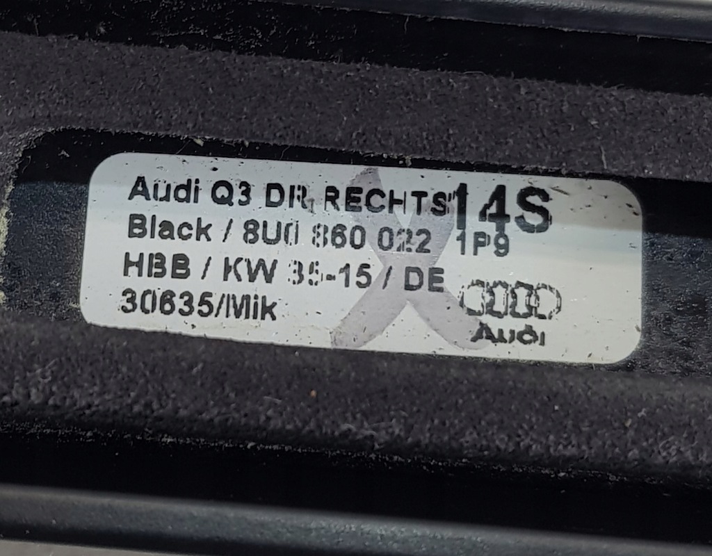 Купить Audi q3 рейлинги кровельные чёрные 8u0860022 8u0860021