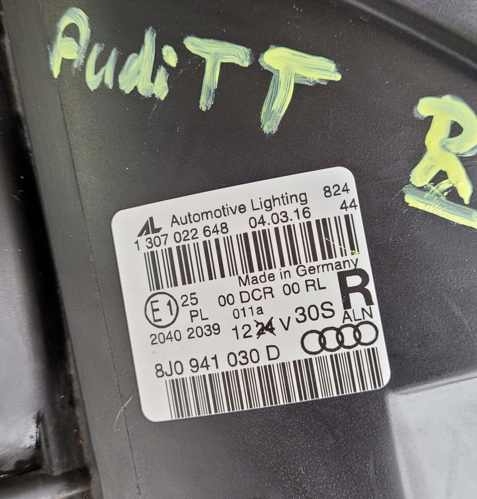фото №10, Audi tt лампа правая bi ксенон 8j0941030d