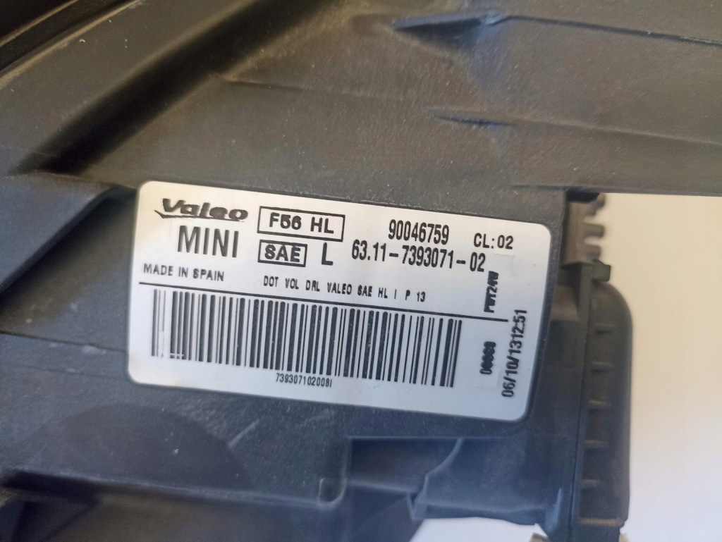 Mini f55 f56 f57 фара ліва led us 7393071 Доставка