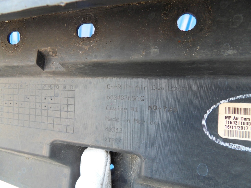 фото №15, Jeep compass 2 ii 17- бампер накладка спойлер dół