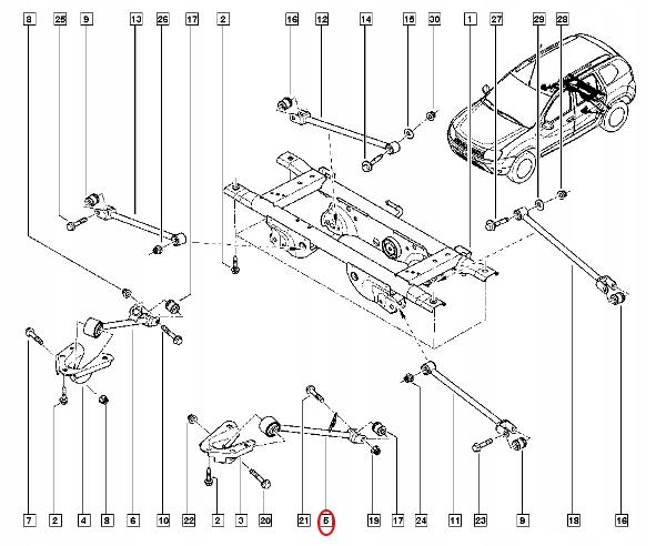 фото №5, Новый кронштейн балка задняя duster 4x4 левый задняя oryg
