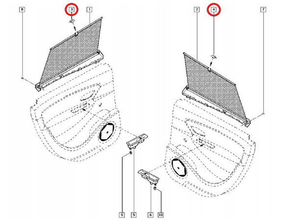 фото №5, Кронштейн крючок шторка дверь renault scenic iii