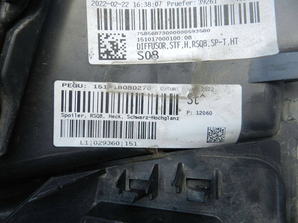 фото №7, Audi rsq8 4m8 18- спойлер бампер задняя задний