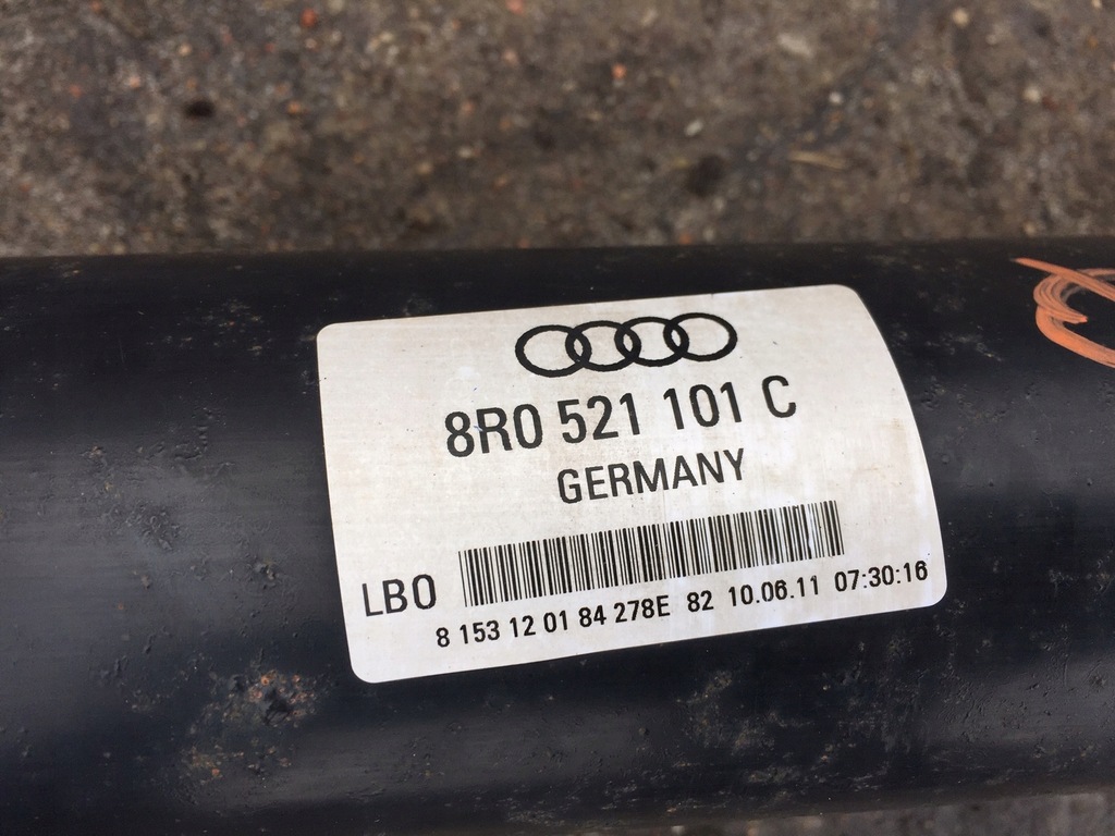 фото №8, Audi q5 8r 3.2 fsi wał приводной 8r0521101c