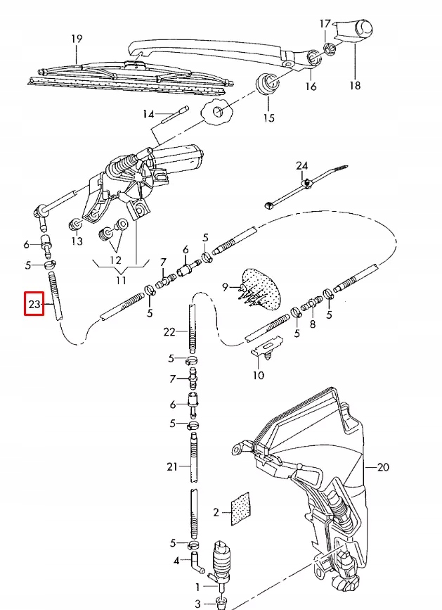 фото №10, Audi q3 8u лобове скло омивач шланг 3.8x2.1 2d0955962 oem