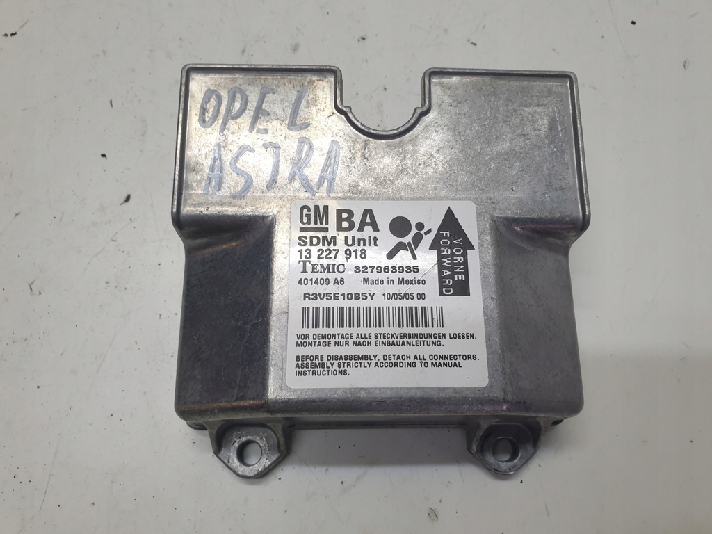 фото №1, Модуль датчик подушка безпеки opel astra h 13227918