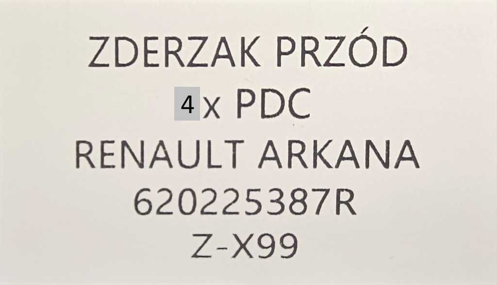 фото №9, Новий org бампер перед передній renault arkana 4x pdc 620225387r 2019-