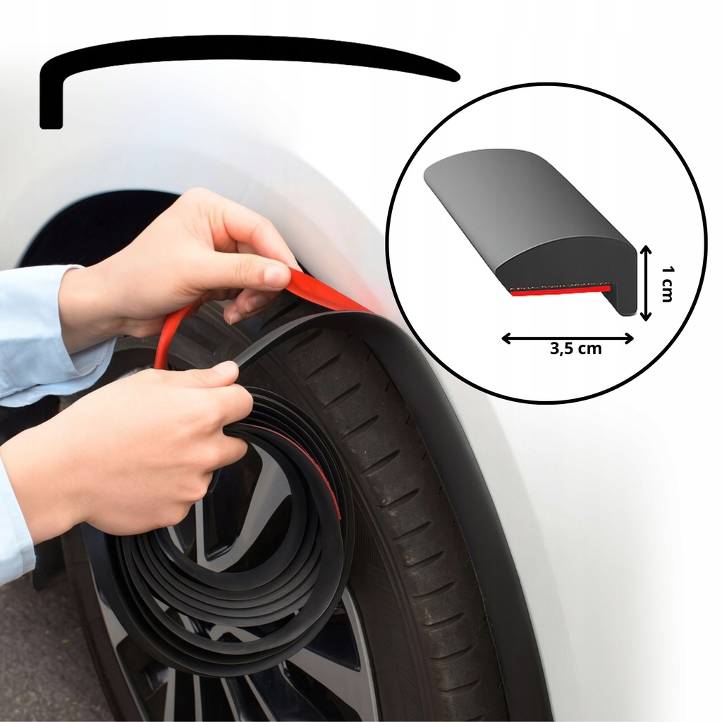 фото №14, Молдинг декоративна samoprzylepna захисна накладка захисна na підкрилок 6m