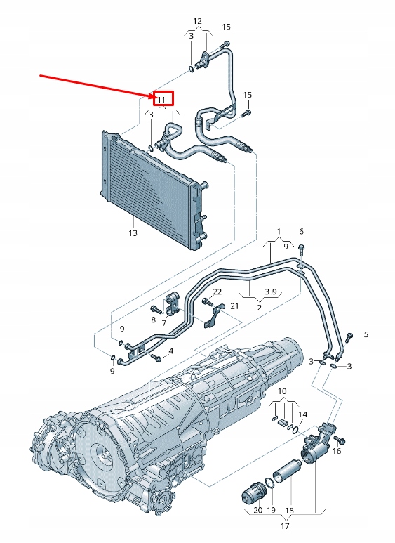 фото №1, Audi q5 8r oil тиск line 8r0317825af
