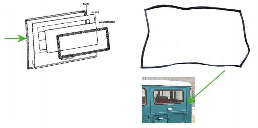фото №1, Прокладка задних дверь unoszonych toyota bj40