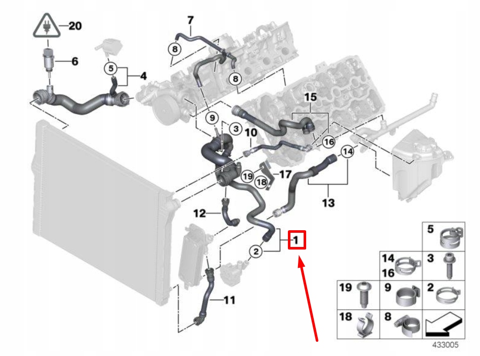 фото №7, Bmw 7 f01, f02 радиатор cooling шланг 17127600131 7600131